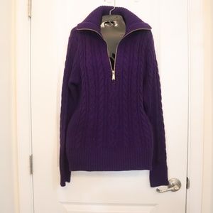 RALPH LAUREN 100% COTTON KNIT SWEATER TURTLE NECK